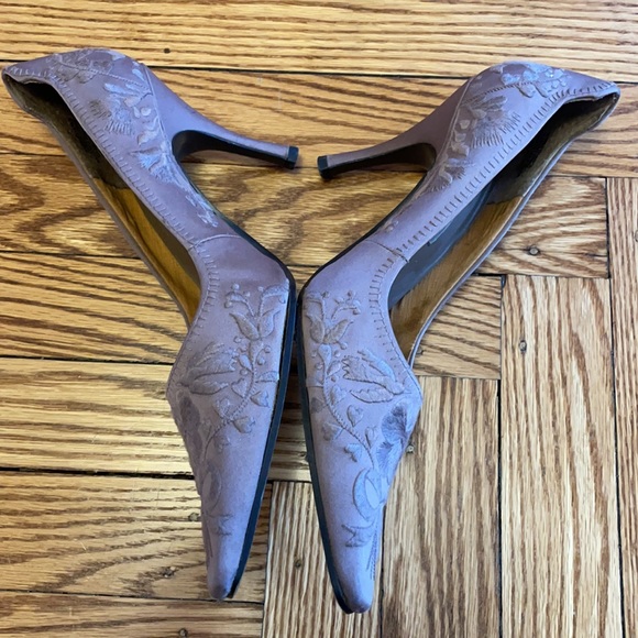 Nine West First Dance Vintage Pumps Satin Heels - Picture 6 of 13